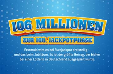 Eurojackpot erstmals ueber 100 Millionen