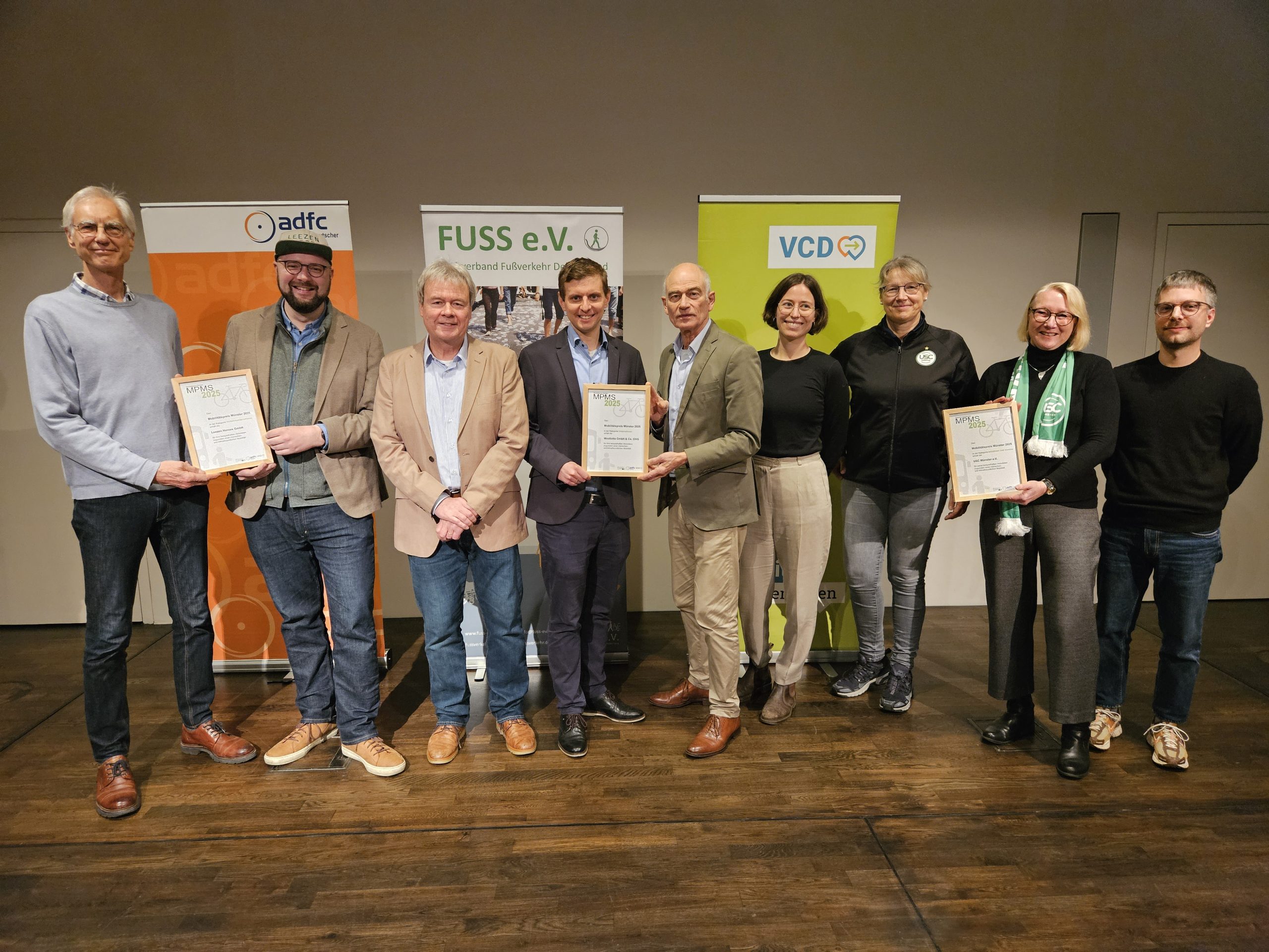 Übergabe Mobilitätspreis Münster 2025