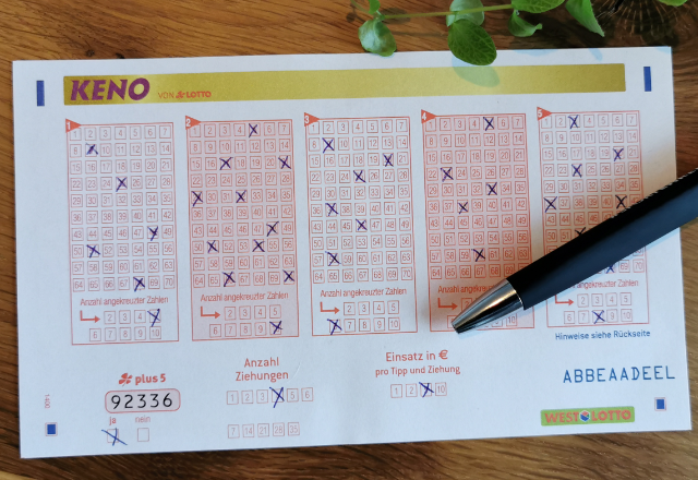 210924KENO-Spielschein-(c)Sarah Rohlmann640 252 Hochgewinne Eurojakcpot 1. Halbjahr 2021