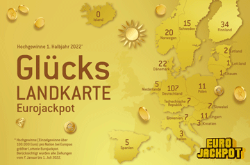 Glückslandkarte Eurojackpot