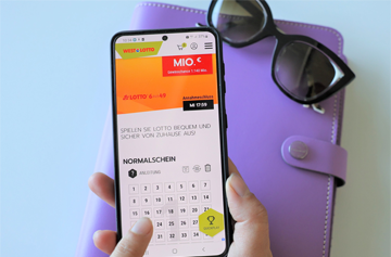 Lotto auf Smartphone
