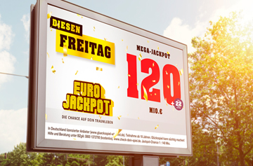 Eurojackpot-Display-Werbung