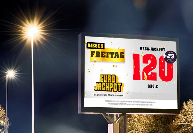 241120Eurojackpot_Aussenwerbung_120-Mio-+-23-Mio_(c)Schlag-und-Roy-GmbH_640 252 Hochgewinne Eurojakcpot 1. Halbjahr 2021