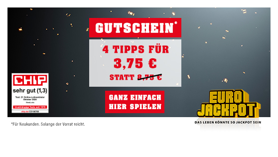 Eurojackpot-Gutschein für Neukunden