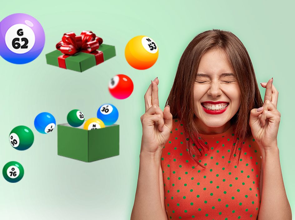 Wunscherfüller mit Local Hero Bingo: Wunsch abgeben und gewinnen. Bingo-Kugeln und Geschenkbox.