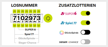 Spielanleitung Doppelte Sieben Auswahl Losnummer und Zusatzlotterien