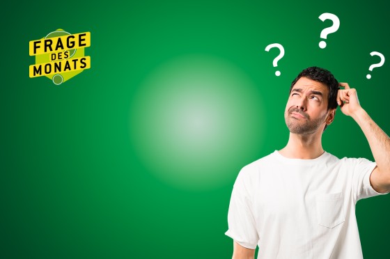 Mann kratzt sich am Kopf und guckt fragend | WestLotto Frage des Monats