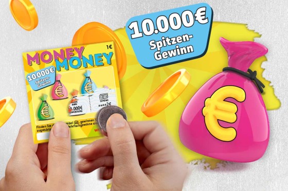 WestLotto-Rubbellos Krone Winter auf weihnachtlichem Hintergrund