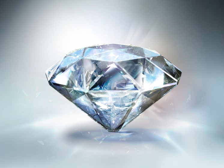Großer Diamant vor grauem Hintergrund | WestLotto-Rubbellos Diamant 7