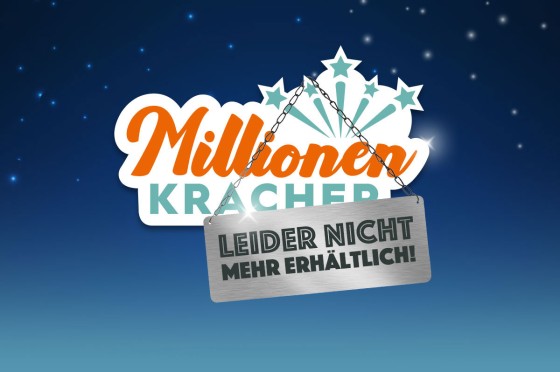 Grafik mit Logo zum Ausverkauf des MillionenKrachers - WestLotto
