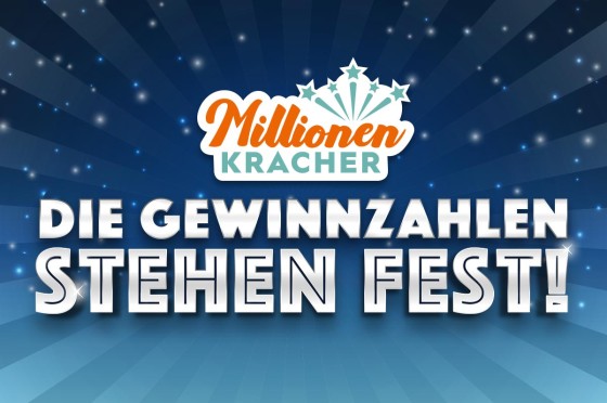 Grafik mit Logo zu den Gewinnzahlen des MillionenKrachers - WestLotto