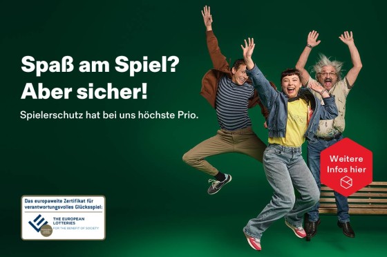 Drei Personen springen in die Luft und freuen sich - WestLotto