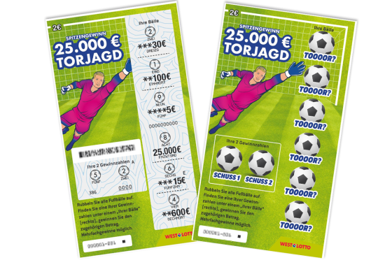 WestLotto-Rubbellos Krone Winter auf weihnachtlichem Hintergrund