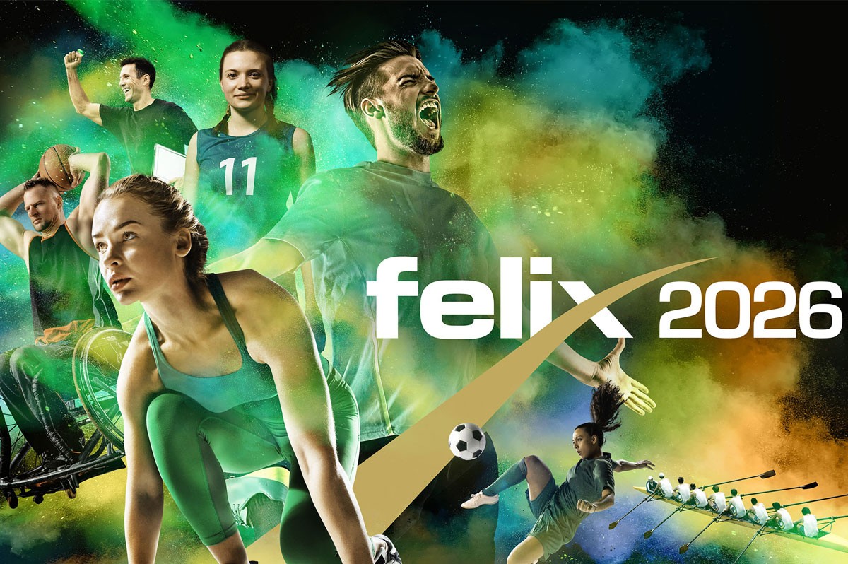 Jubelnder Sportler mit Medaille um Hals | WestLotto unterstützt felix award