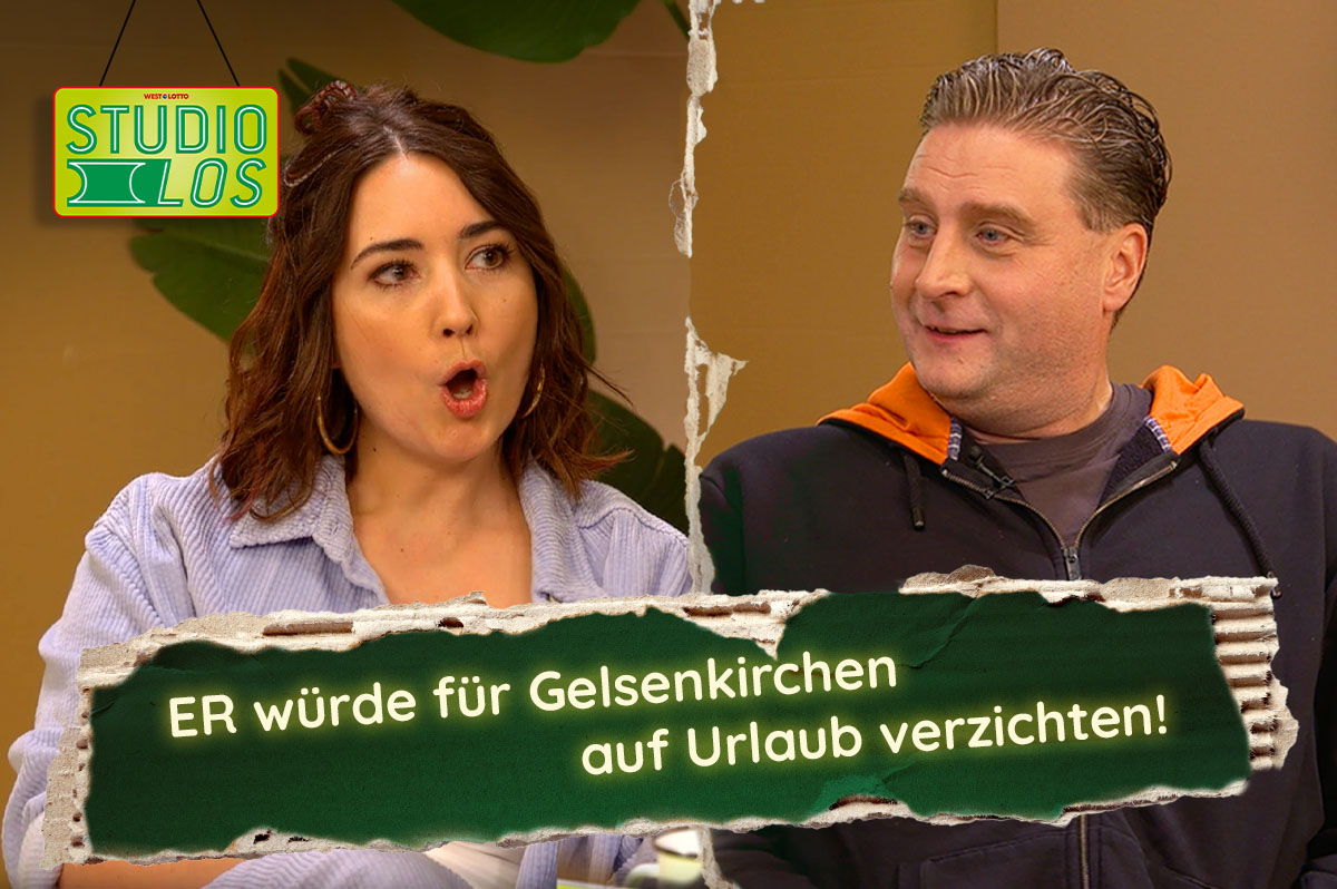 Moderatorin und Gast der Youtube-Sendung StudioLos von WestLotto