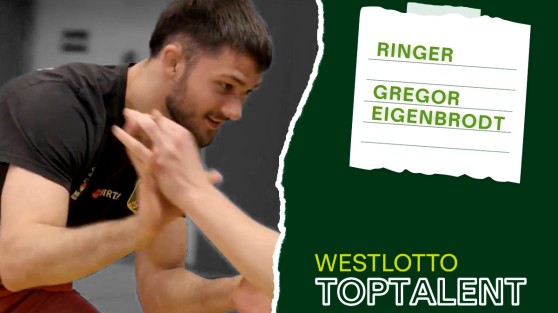Grafik mit dem Ringer Gregor Eigenbrodt | WestLotto-Toptalent