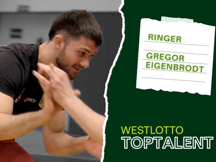 Grafik mit dem Ringer Gregor Eigenbrodt | WestLotto-Toptalent
