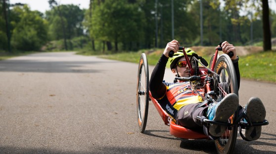 WestLotto-Toptalent Thorben van Ravenswaay auf dem Handbike