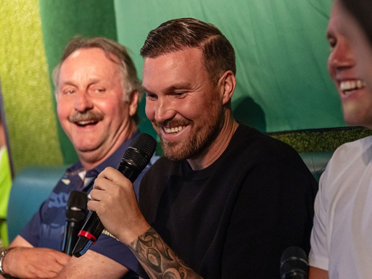 Peter Neururer und Kevin Großkreutz auf der Bühne | WestLotto Saison-Highlight