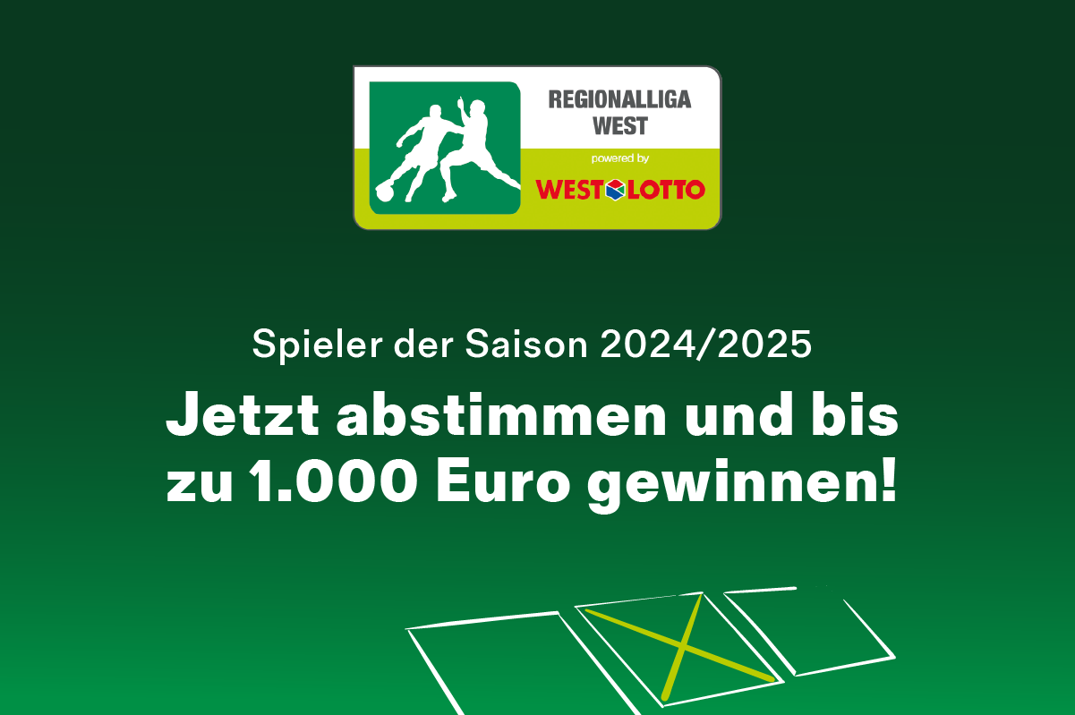 Grafik zur Wahl zum WestLotto Spieler der Saison der Regionalliga West | WestLotto