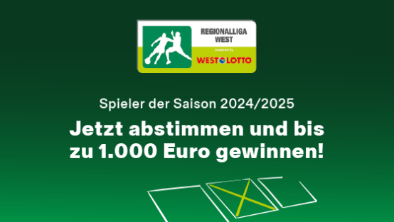 Grüne Grafik mit Schriftzug "Spieler der Saison" | WestLotto