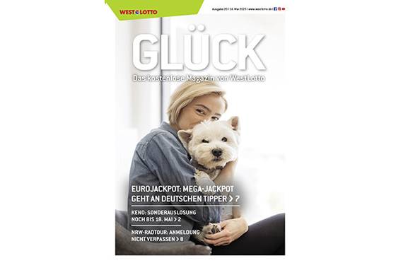 Cover der aktuellen GLÜCK-Ausgabe | Kundenzeitschrift WestLotto