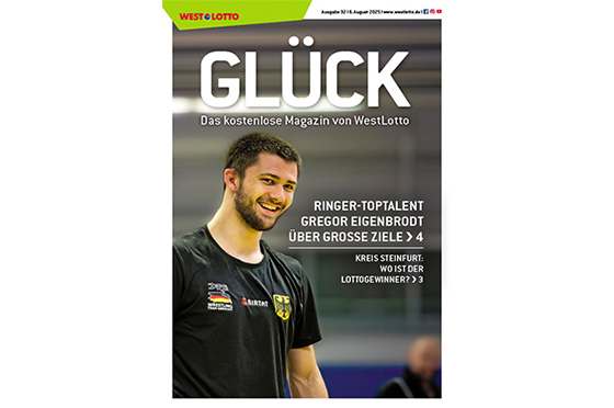 Cover der WestLotto-Kundenzeitschrift GLÜCK