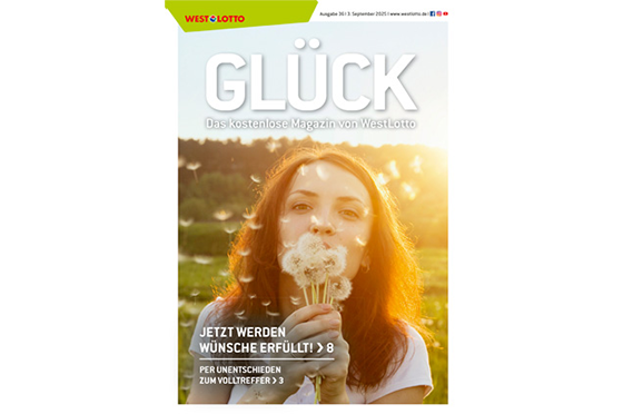 Cover der Kundenzeitschrift GLÜCK | WestLotto