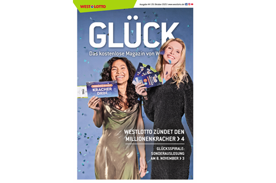 Cover der WestLotto-Kundenzeitschrift GLÜCK