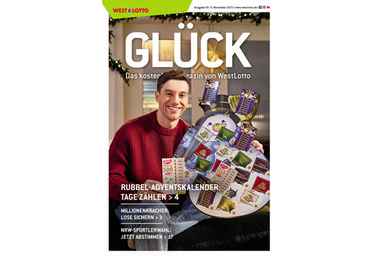 Cover der WestLotto-Kundenzeitschrift GLÜCK
