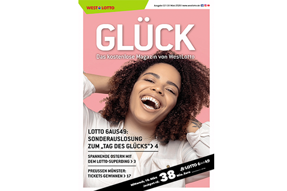 Cover der WestLotto-Kundenzeitschrift GLÜCK