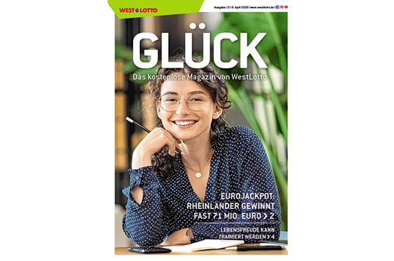Cover der WestLotto-Kundenzeitschrift GLÜCK