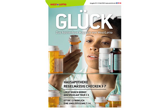 Cover der WestLotto-Kundenzeitschrift GLÜCK