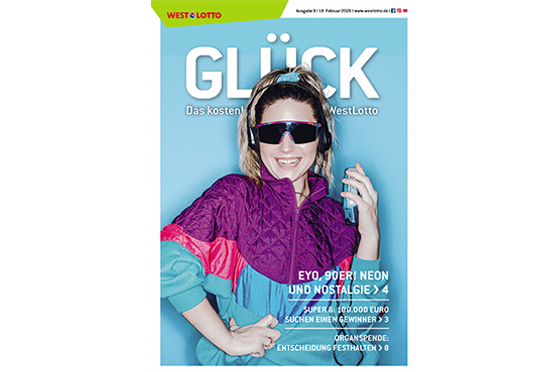 Cover der WestLotto-Kundenzeitschrift GLÜCK