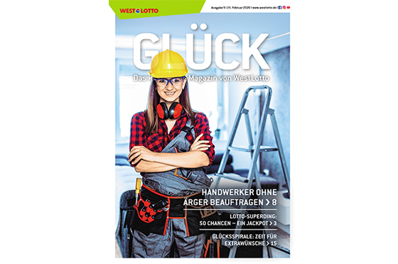 Cover der WestLotto-Kundenzeitschrift GLÜCK