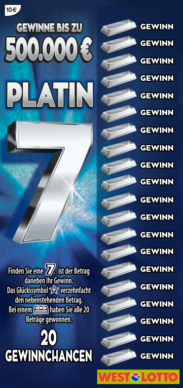 Spielschein Rubbellos Platin 7 2026