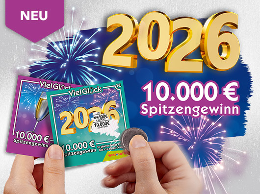 Übersichts-Bild Rubbellos Viel Glück Jahreswechsel mit Hinweis NEU