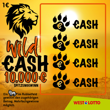 Spielschein Rubbellos Wild Cash 2026 für Kaufseite